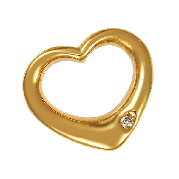 Anhänger, 18K, Gelbold, Brillant, Herz