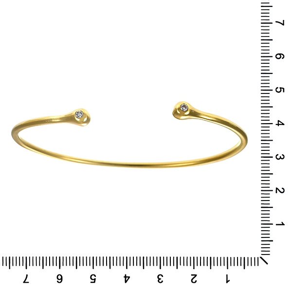 Armreif, 14K, Gelbgold, Brillanten