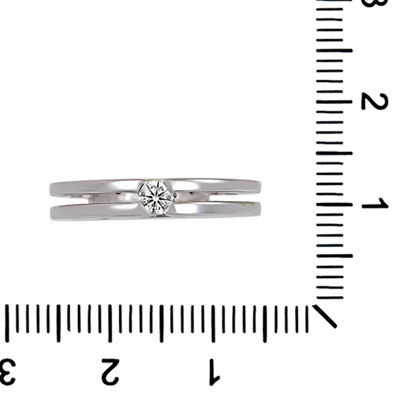 Diamantring, 14K, Weißgold, Brillanten 0,14 ct