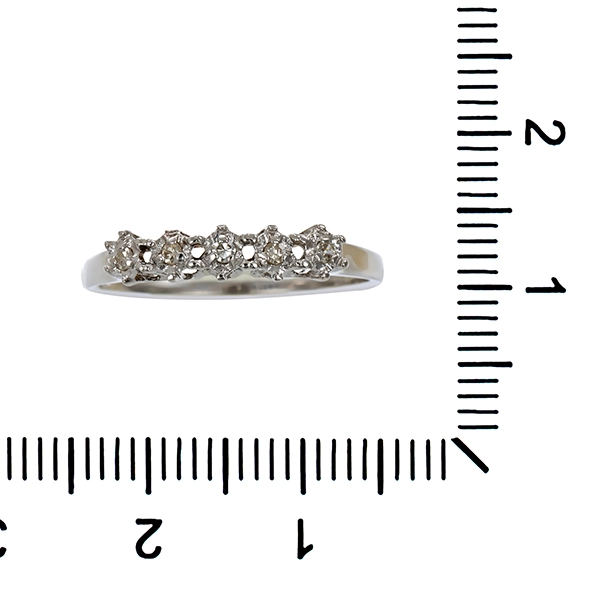 Diamantring, 14K, Weißgold, Diamanten