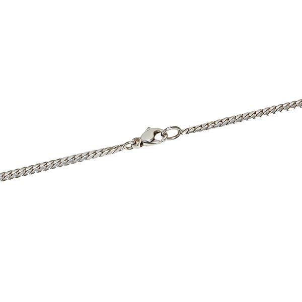 Collier, 14K, Weißgold, Rubin, Brillanten