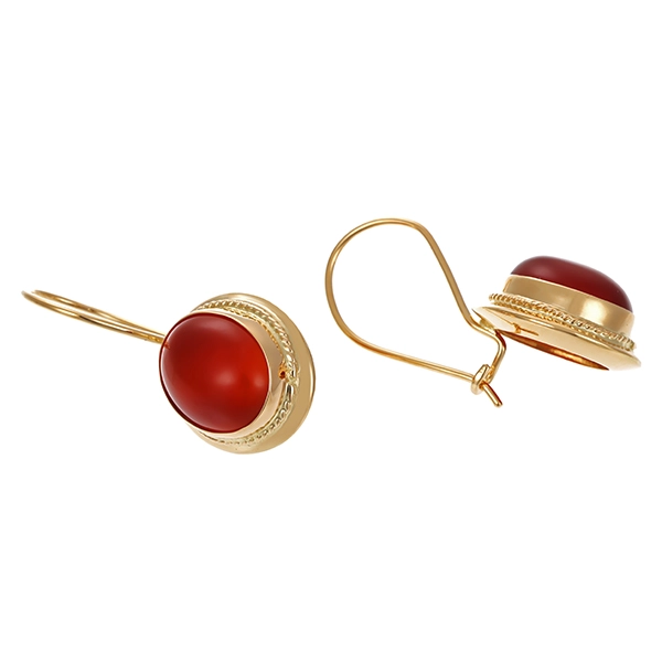 Ohrhänger, 14K, Gelbgold, Karneol