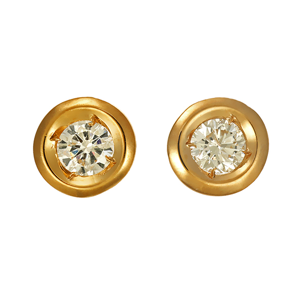 Ohrstecker, 14K, Gelbgold, Brillanten