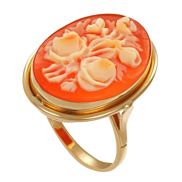 Ring, 18K, Gelbgold, Gemme