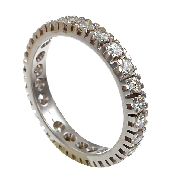 Ring, 18K, Weißgold, Brillanten, Memoire