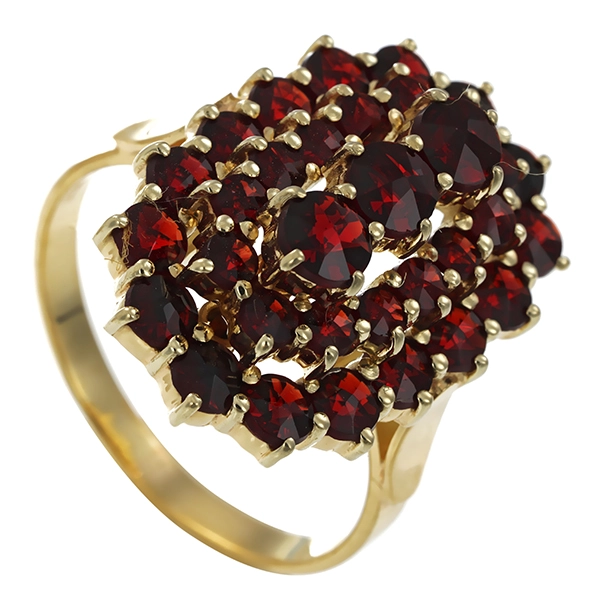 Ring, 14K, Gelbgold, Granat