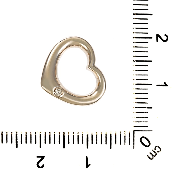 Anhänger, 18K, Weißgold, Brillant, Herz