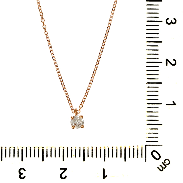 Collier, 14K, Rotgold, Brillant