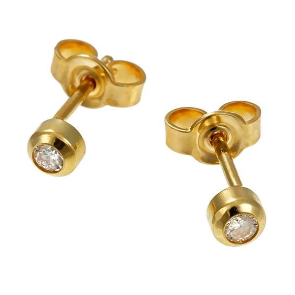 Ohrstecker, 14K, Gelbgold, Brillant