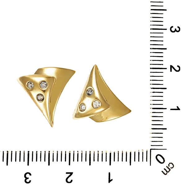 Ohrstecker, 9K, Gelbgold, Zirkonia