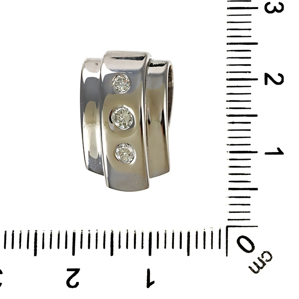 Anhänger, 14K, Weißgold, Brillanten