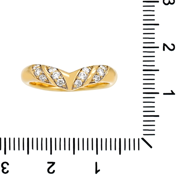 Diamantring, 18K, Gelbgold, Brillanten 0,32 ct