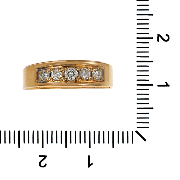 Diamantring, 14K, Gelbgold, Brillant 0,35 ct
