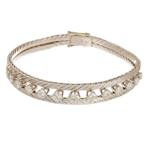 Armband, 18K, Weißgold, Brillanten
