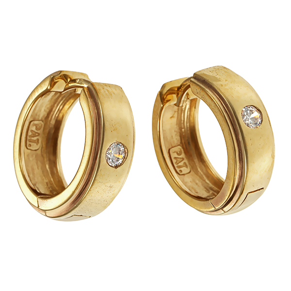 Creolen, 8K, Gelbgold, Zirkonia