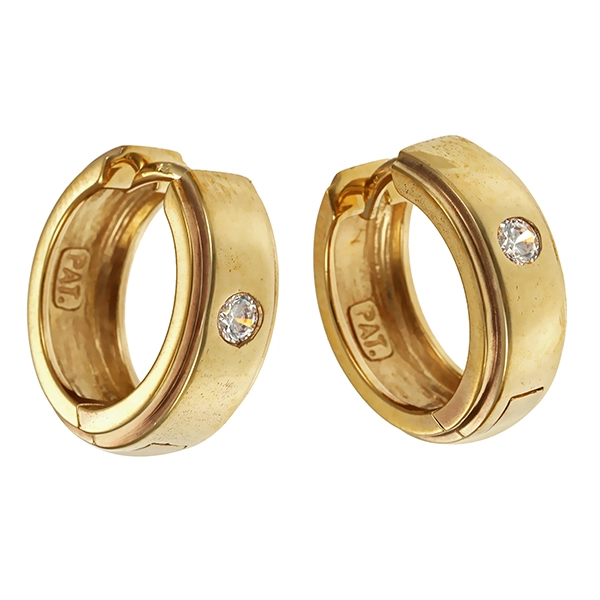 Creolen, 8K, Gelbgold, Zirkonia