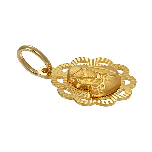 Anhänger, 14K, Gelbgold, Maria