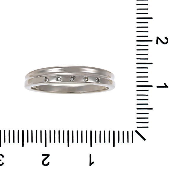 Ring, 8K, Weißgold, Diamant