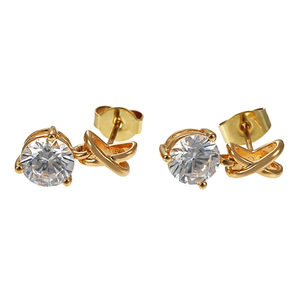 Steckhänger, 14K, Gelbgold, Zirkonia