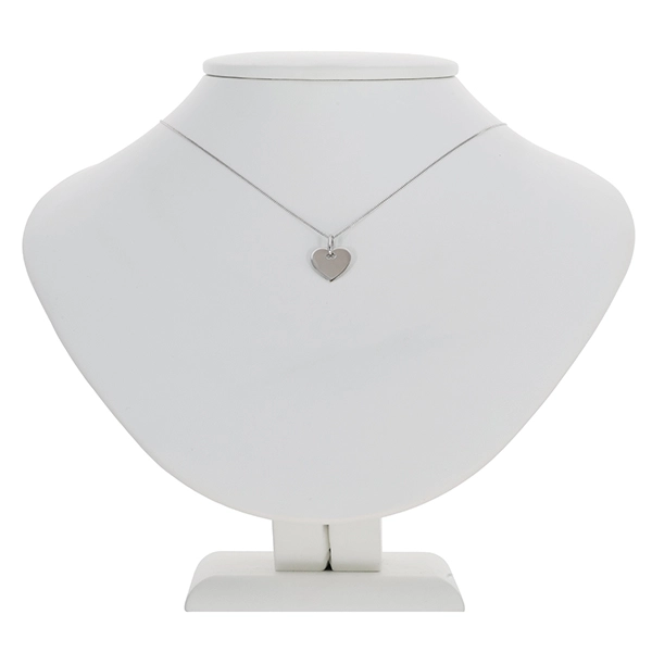 Collier, 9K, Weißgold, Herz