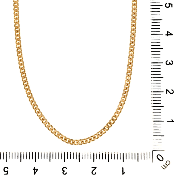 Collierkette, 14K, Gelbgold, Flachpanzer-