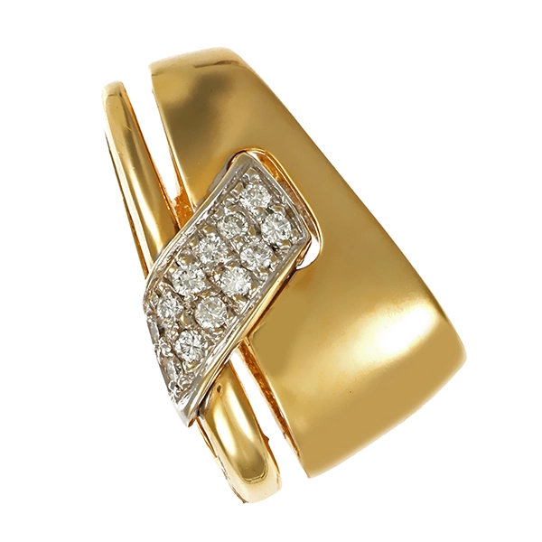 Anhänger, 14K, Gelbgold, Brillanten