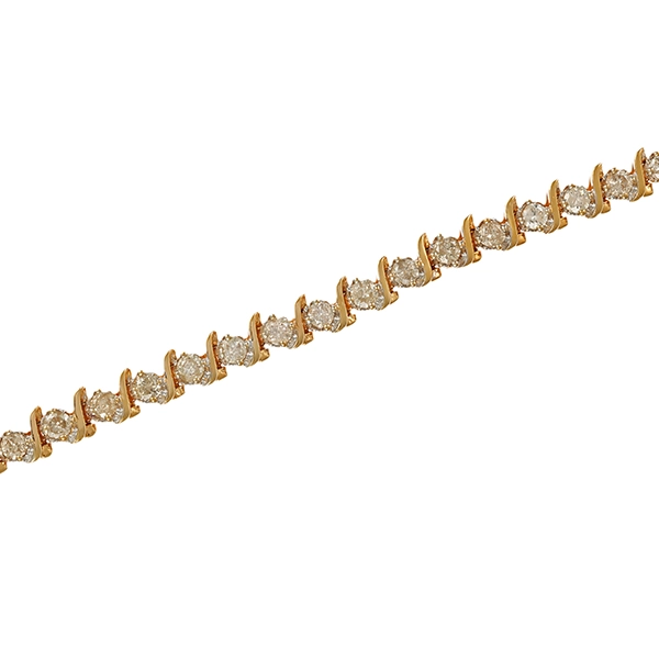 Armband, 14K, Gelbgold, Brillanten