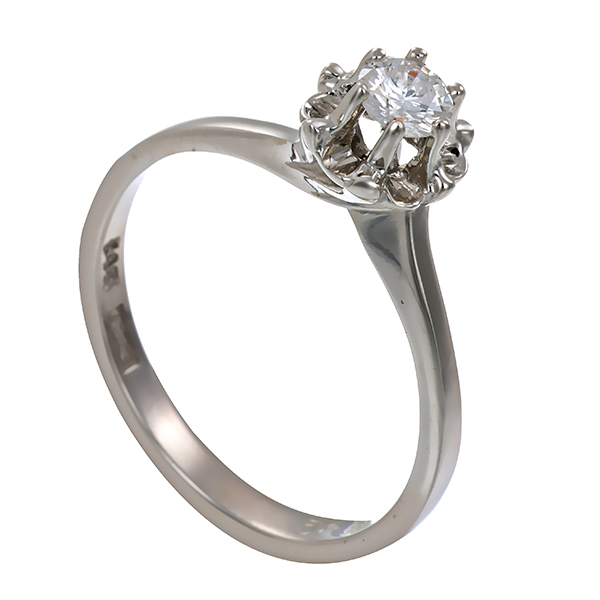 Brillantring, 14K, Weißgold, 0,25ct