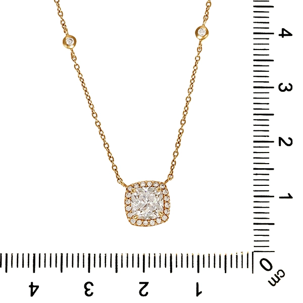 Collier, 9K, Gelbgold, Zirkonia