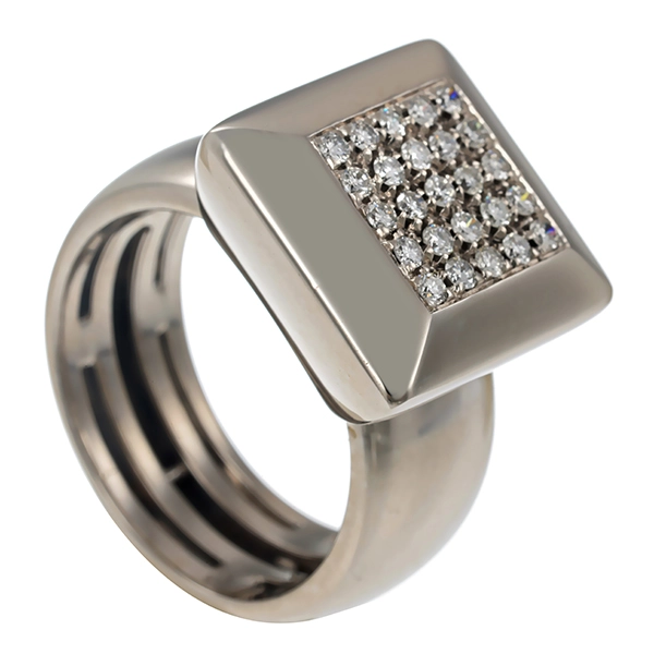 Diamantring, 18K, Weißgold, Brillanten 0,33 ct