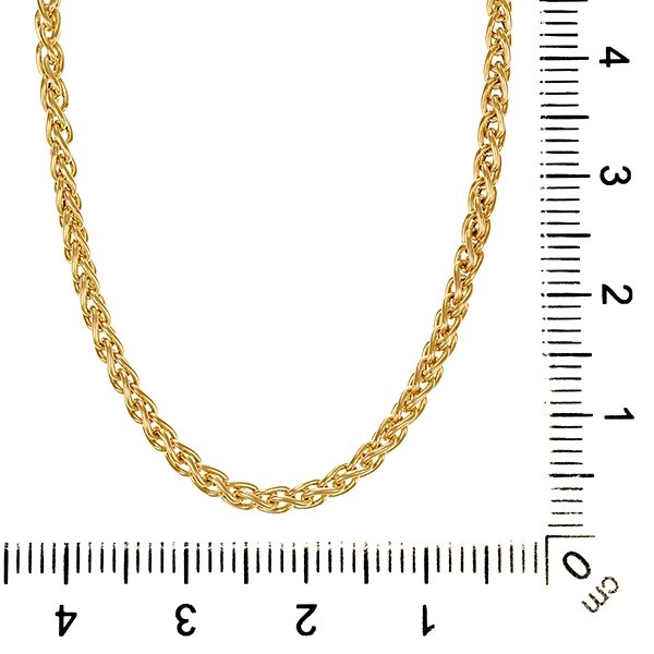 Collierkette, 14K, Gelbgold, Zopf