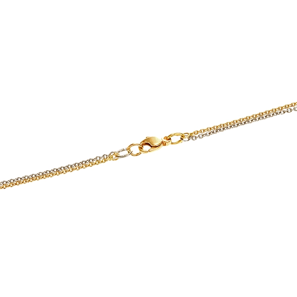 Collier, Pt950, Platin/Gelbgold, Brillant, Herz