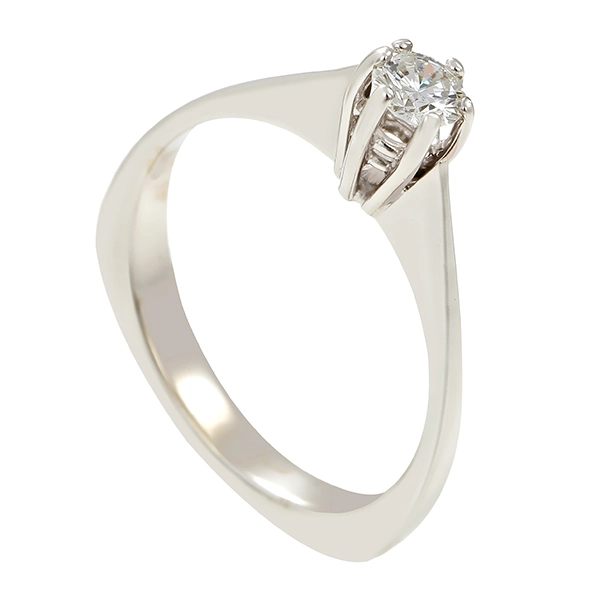 Diamantring, 14K, Weißgold, Brillant 0,25 ct