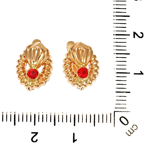 Ohrhänger, 18K, Rotgold, Schmucksteine