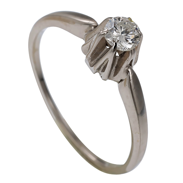 Diamantring, 14K, Weißgold, Brillant 0,25 ct