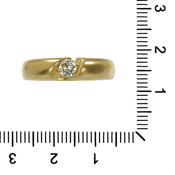 Diamantring, 14K, Gelbgold, Brillant 0,30 ct